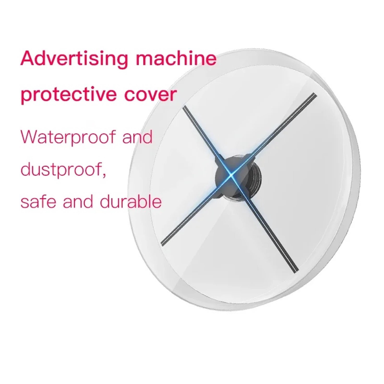 Holographic Fan, 3D Rotary Projection Holographic Advertising Machine Fan Type Naked Eye 42/50/56/65/100cm Special Protective Cover ,Creating Good Attraction