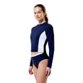 thumbnail image 5 of Speedo Women's Colorblock Long Sleeve Swim Tee, Sizes XS-XXL, 5 of 8