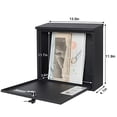 thumbnail image 2 of Decaller Metal Wall Mounted Mailboxes with Key Lock, Large Mail Box with View Window, Black, 2 of 4