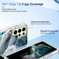 thumbnail image 4 of Tarise for Samsung Galaxy S23 Ultra 5G Phone Case, [Wireless Charging] Shockproof Drop Proof Rugged Hybid Back Cover with TPU Impact Resistant Bumper for Samsung S23 Ultra 6.8" (2023),Ocean, 4 of 7