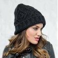 thumbnail image 4 of Gorro de punto de lana gruesa suave, gorro de mujer, gorro de lana de moda para otoño e invierno, 4 of 6
