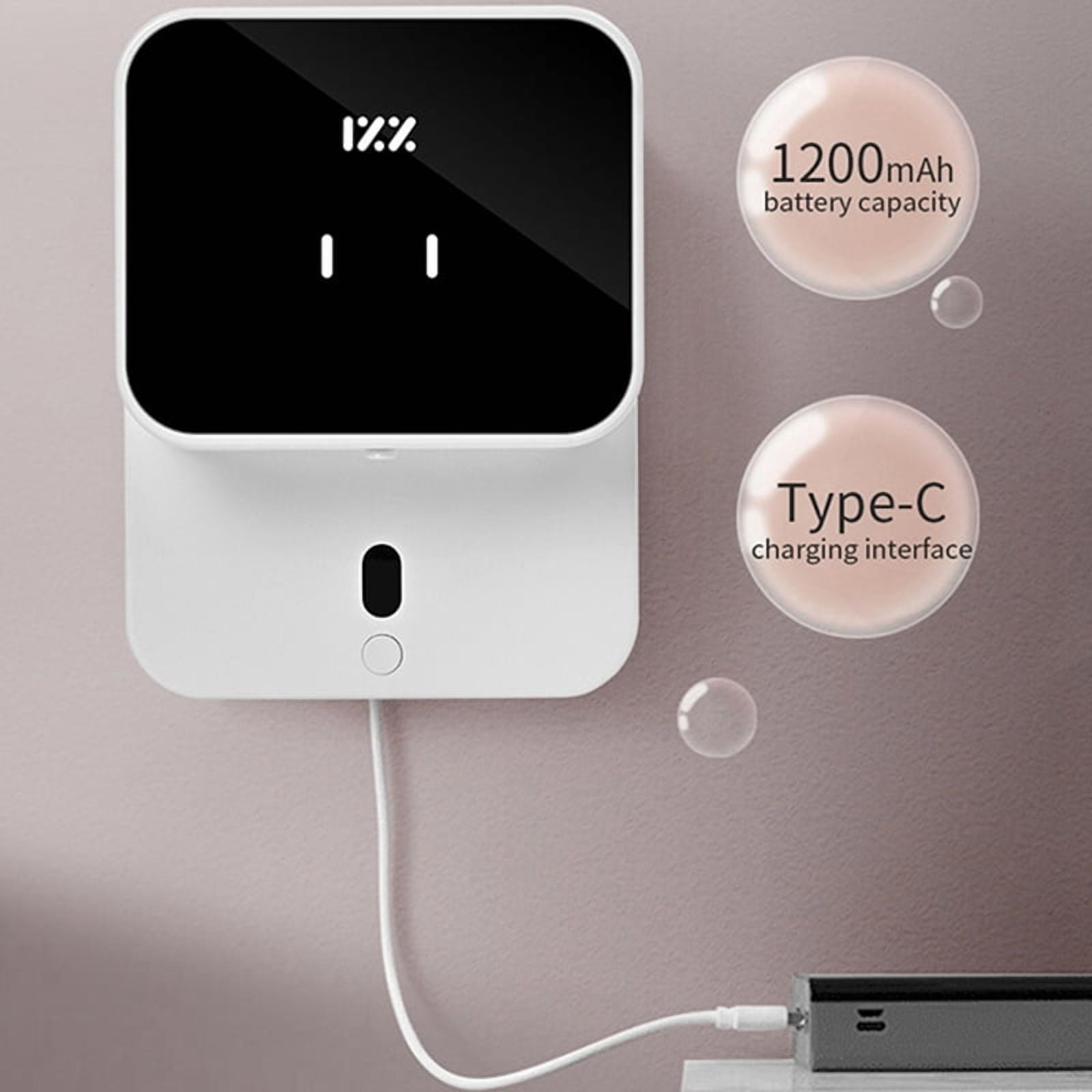 Liquid Soap Dispenser Rechargeable Wall-Mounted Automatic Foam Dispenser Automatic Sensor Soap Dispenser for Bathroom