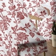 thumbnail image 5 of Red Boho Flower Semi Sheer Curtains 63 Inch Length 2 Panels Set, Vintage Paisley Farmhouse Pattern Sheer Kitchen Curtain Privacy Voile Window Curtain for Living Room Bedroom Rod Pocket Drapes, 5 of 7
