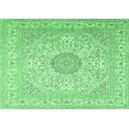 thumbnail image 1 of Ahgly Company Indoor Rectangle Medallion Emerald Green Traditional Area Rugs, 2' x 4', 1 of 4