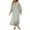 Gray, variant on Oplxuo Cotton Linen Dresses for Women Summer Loose Button Down Lightweight Long Sleeve Beach Coverups Casual Cardigan Dress