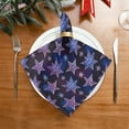 thumbnail image 2 of Napkin Satin Napkin 20*20Inchx4 Kitchen Towel Dinner Plate Towel Decorative Towel Napkin Tea Towel Suitable For Kitchen Table Purple Star, 2 of 8