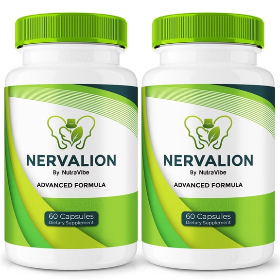 (2 Pack) Nervalion – Natural Daily Support Blend for Nerves, Memory & Focus | Nervalion Easy-to-Take Capsules (120 Capsules)