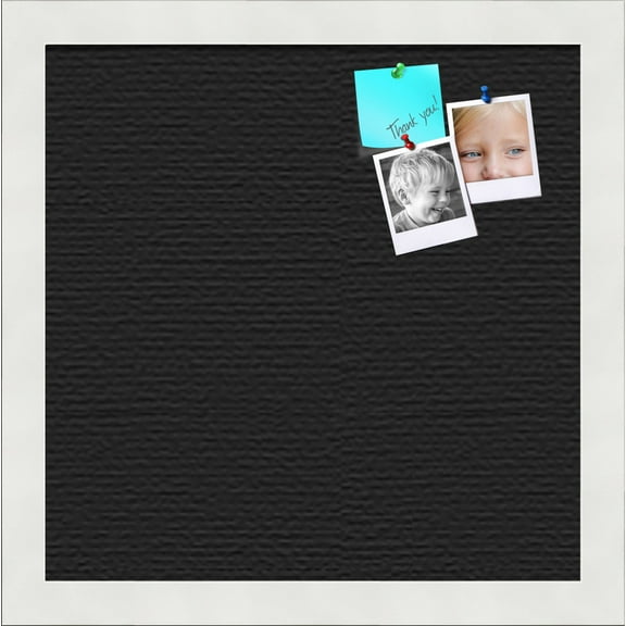 PinPix 12x12 Custom Cork Bulletin Board Black Diamond Poster Board Has a Fabric Style Canvas Finish, Framed in Black Diamond, by ArtToFrames (PinPix-120)
