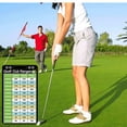 Golf Club Range Chart Card 2x3.5inch Golfers Quick Reference Distance