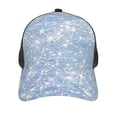 thumbnail image 2 of Picia White Bule Glitter Pattern Trucker Hat,Baseball Cap,Sun Protection Cap,Stylish Headwear,Leisure Cap,Outdoor Sports Cap, 2 of 7