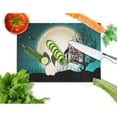 thumbnail image 2 of Halloween Scary Papillon Black White Glass Cutting Board Large, 2 of 2