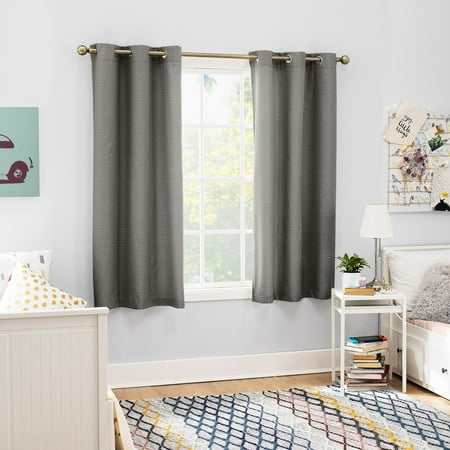 Sun Zero 2 Pack Arlo Textured Thermal Insulated Grommet Curtain