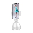 thumbnail image 1 of Smart 360° Rotation Selfie Stick with 1200mAh Rechargeable Battery - Auto Face Tracking, Horizontal/Vertical Shooting Modes, 3-Second Timed Capture, Universal 50-100mm Phone Clamp, White ABS, 1 of 6