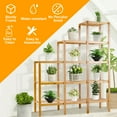 thumbnail image 4 of Topbuy 45.5" x 12.5" x 55.5" 5 Tier Brown Bamboo Plant Rack, 4 of 8