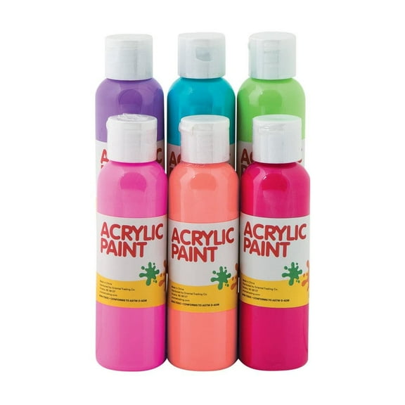 Tropical Acrylic Paint- 4Oz - Basic Supplies - 6 Pieces