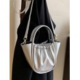 thumbnail image 2 of LinYooLi Soft Handbag for Women Fashion Ruched Basket Shoulder Bag Small Cute Soild Hobo Bag, 2 of 6