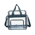 thumbnail image 3 of Wisewang Clear Tote Bags Waterproof Clear Bag Fashion Transparent PVC Handbag With Adjustable Straps And Large Capacity Beach, 3 of 6