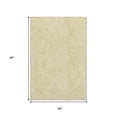 thumbnail image 3 of HomeRoots 644013 5 x 8 ft. Gold & Ivory Geometric Transitional Washable Machine Made Rectangle Area Rug with UV Protection, 3 of 9