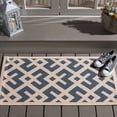 thumbnail image 3 of Safavieh Courtyard Alvin Geometric Indoor/Outdoor Area Rug, Blue/Bone, 2' x 3'7", 3 of 10