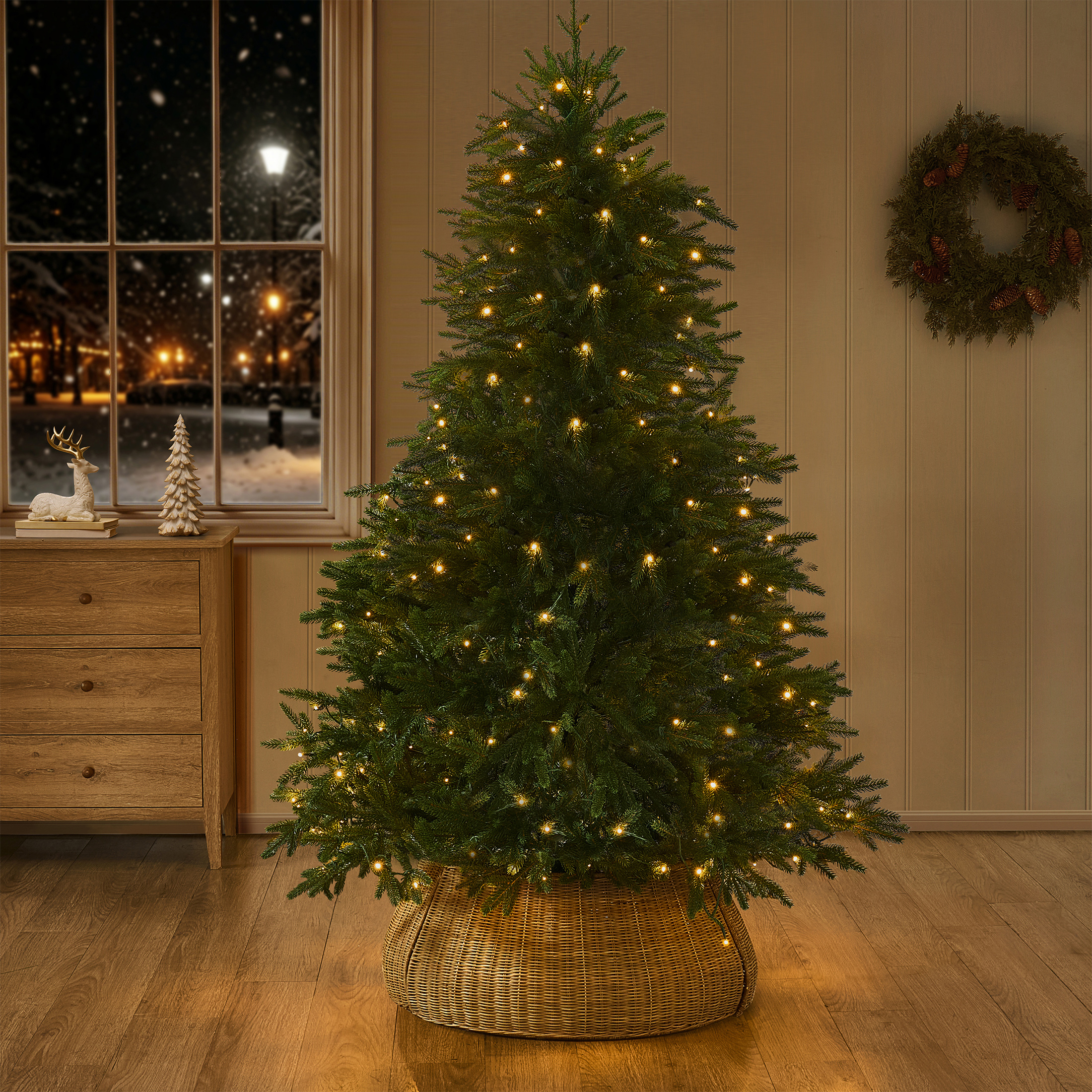 My Texas House Brown Rattan Christmas Tree Collar photo 8