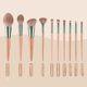 thumbnail image 5 of Juego de brochas de maquillaje, 10 piezas de madera de haya + paquete jack, brochas, base en polvo, colorete, fibra, pluma de belleza, herramientas de maquillaje, 5 of 5
