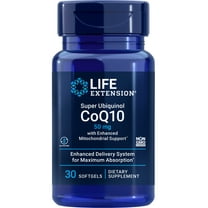 Life Extension Super Ubiquinol CoQ10 with Enhanced Mitochondrial Support™, heart health supplement, maximum absorption, 50 mg, non-GMO, gluten-free, 30 softgels