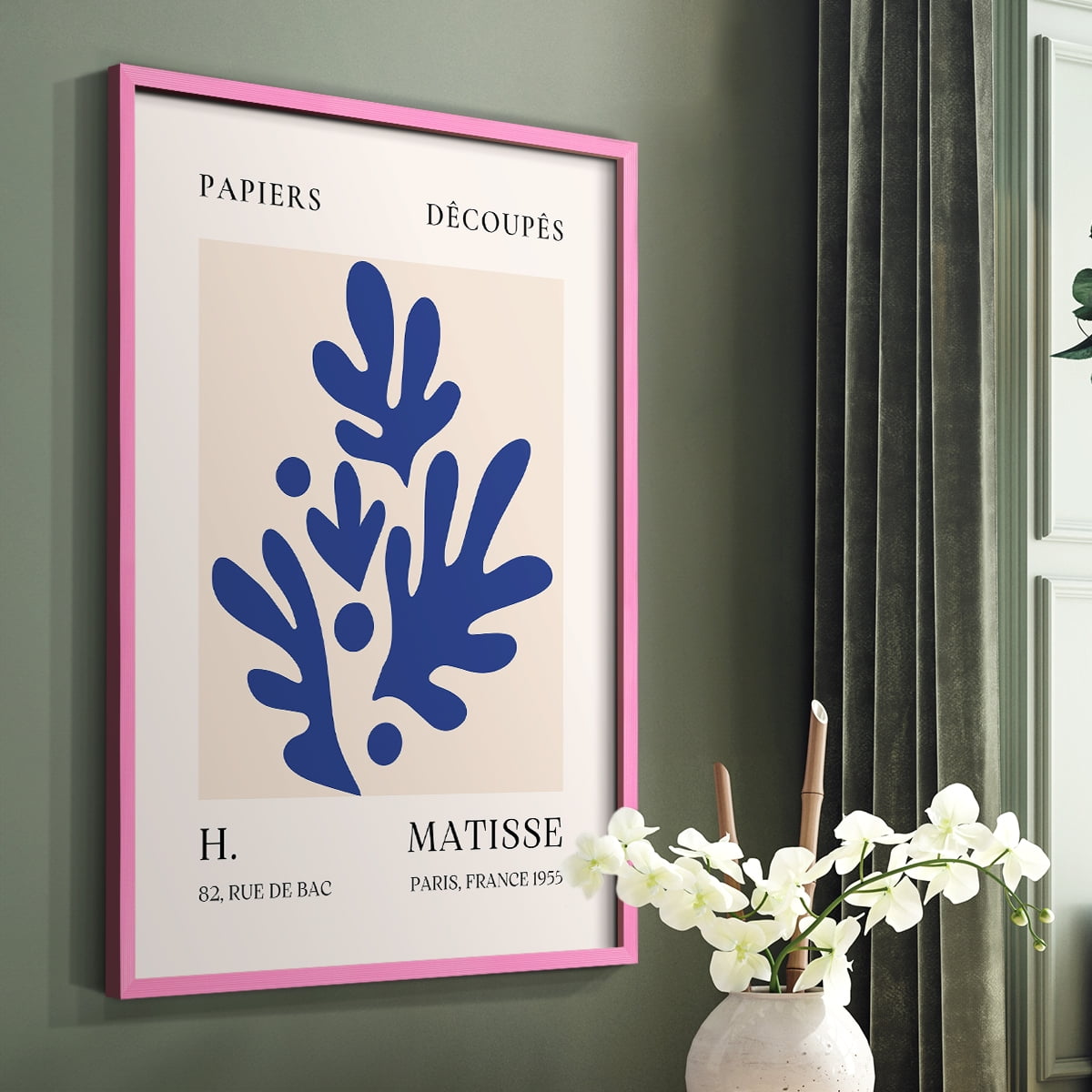 Matisse CLVIII Framed Print in Pink Solid Wood 8 x 10 Framed Print
