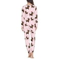 thumbnail image 3 of SCRAWLGOD Dachshund Women's Long Sleeve 2 Piece Pajama Sets for Women Clothing Set Round Neck Pajamas Set with Pockets Size M Lightweight Ladies Pajamas Sets, 3 of 6
