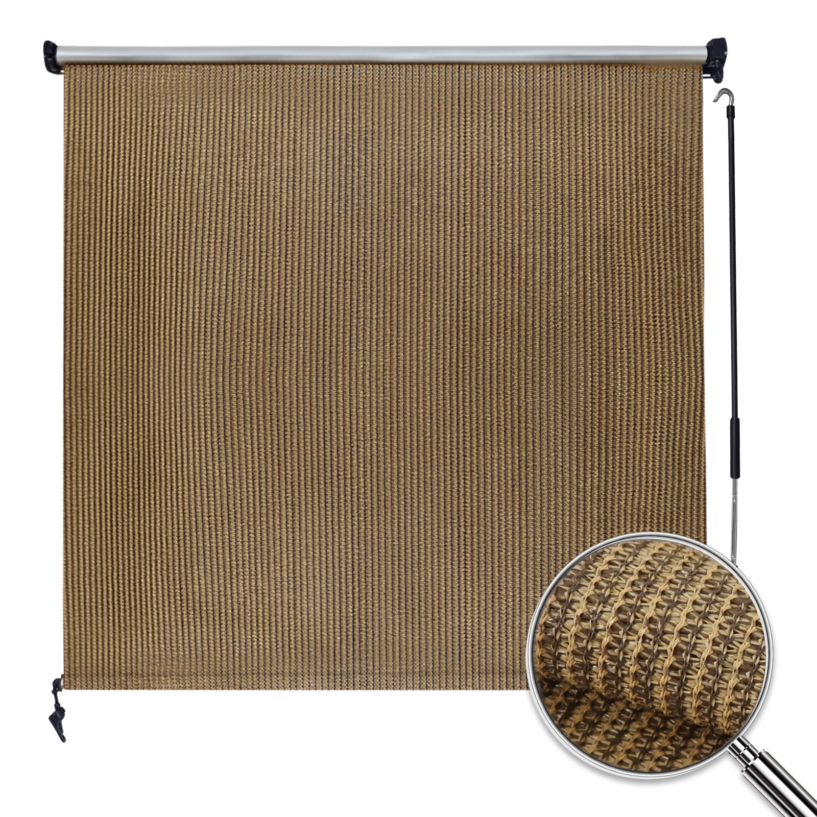 Shade&Beyond Outdoor Cordless Roller Shade 6'W X 6'L Exterior Roll Up