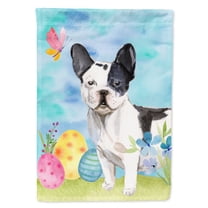 Black White French Bulldog Easter Garden Flag