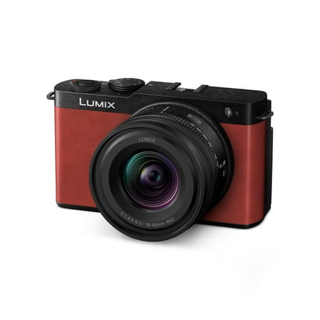 Panasonic Lumix S9N Full-Frame Compact and Lightweight Body Mirrorless Camera for Social Media and Travel with Lumix S9 1840 Lens Kit (Red)