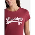 thumbnail image 4 of No Boundaries Longline Graphic Cotton Baby Tee, Women's XXS-XXL, 4 of 5