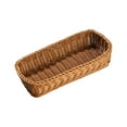 thumbnail image 5 of Cestas De Pan Tejidas, Bandeja De Cubiertos De Ratán De Imitación Para Estantes, Encimeras, 29cm X 13cm X 7cm 29cmx13cmx7cm, 5 of 8
