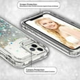 thumbnail image 4 of Noir Case for Apple iPhone 11 Pro Max, Hard Clear Glitter Liquid Waterfall Case Cover - Clear, 4 of 7