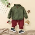 thumbnail image 2 of MEZZALL Boys Outfits Sets Toddler Casual Long Sleeve Hoodie With Side Pockets And Jogger Pants Two Piece Sets For Daily Wear Autumn Winter Clothes Sets Cute, 2 of 9
