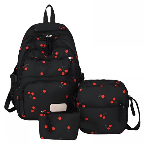 GASTROPOD 2026 New Cherry Backpack - Cute Kawaii Backpack Set Aesthetic Daypack Cute Rucksack for School, Travel, Casual Outings, Daily Use, Shopping, Picnics.