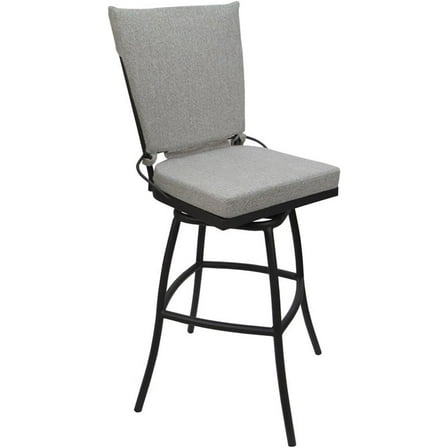 Outdoor or Indoor Bar Stool 30" - Jamey without Arms - White - Gray