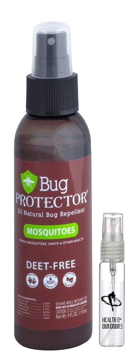 Bug Protector AllNatural Deet Free Insect/Mosquito Repellent 4 oz Spray & EXCLUSIVE