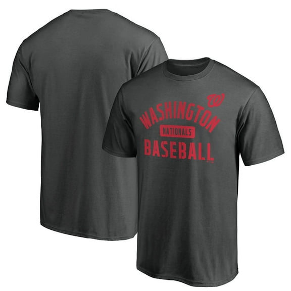 Men's Charcoal Washington Nationals Team Primary Pill T-Shirt