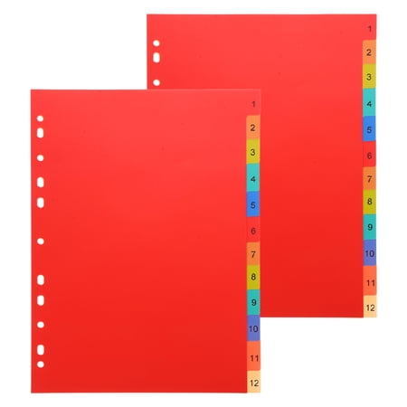 WHAMVOX 2 Sets Of Binder Dividers Multicolor Binder Divider For Binders Notebook Dividers School Binder Divider Notebook Dividers Office Binder Divider