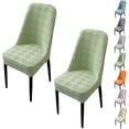 thumbnail image 1 of Chair Slipcover Curved Back Chair Slipcover Modern Chair Cover Thickened Stretch Seat Chair Protector for Dining Room,Green 2pcs, 1 of 7