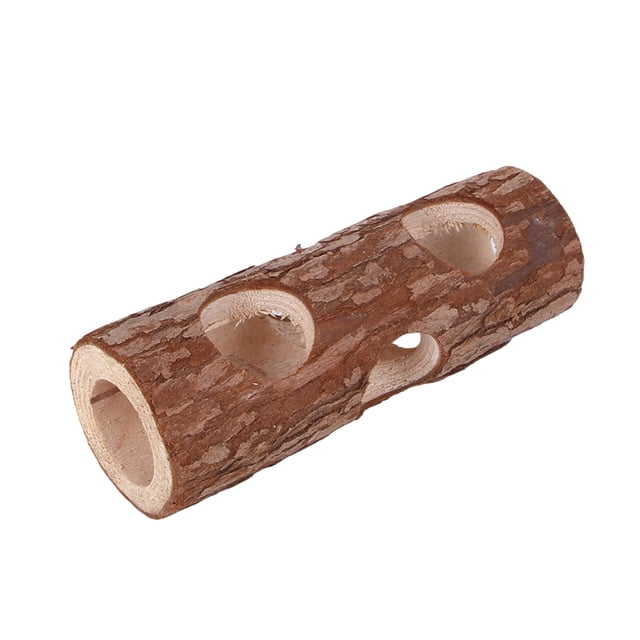 Juguetes de túnel de madera adecuados para mascotas como hámsters, cerdos, etc., y cómodos y decorativos