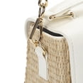 thumbnail image 4 of Packed Party Women's Woven Straw Crossbody Bag with Faux Leather Scallop and Chain Strap, White, 4 of 8
