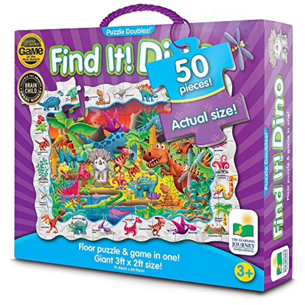 the learning journey puzzle doubles find it! dinosaurs floor puzzle