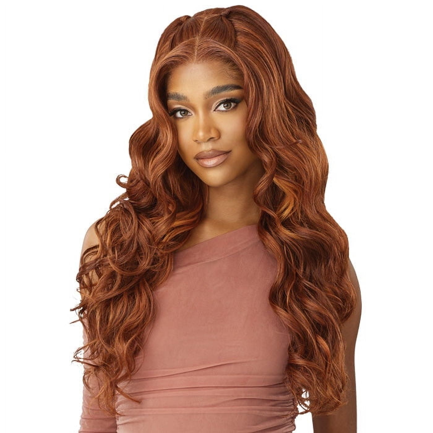 Outre 5x5 Lace Closure Wig 100% Human Hair Blend Glueless HD Lace Front Wig - HHB-GLAM CURLS 24"