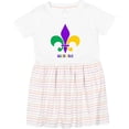 thumbnail image 3 of Inktastic Mardi Gras Fleur De Lis Girls Toddler Dress, 3 of 5