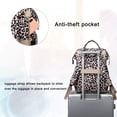 thumbnail image 4 of Mochila Xunteny Leopard para mujer, portátil de 15,6 pulgadas, resistente al agua, 4 of 6