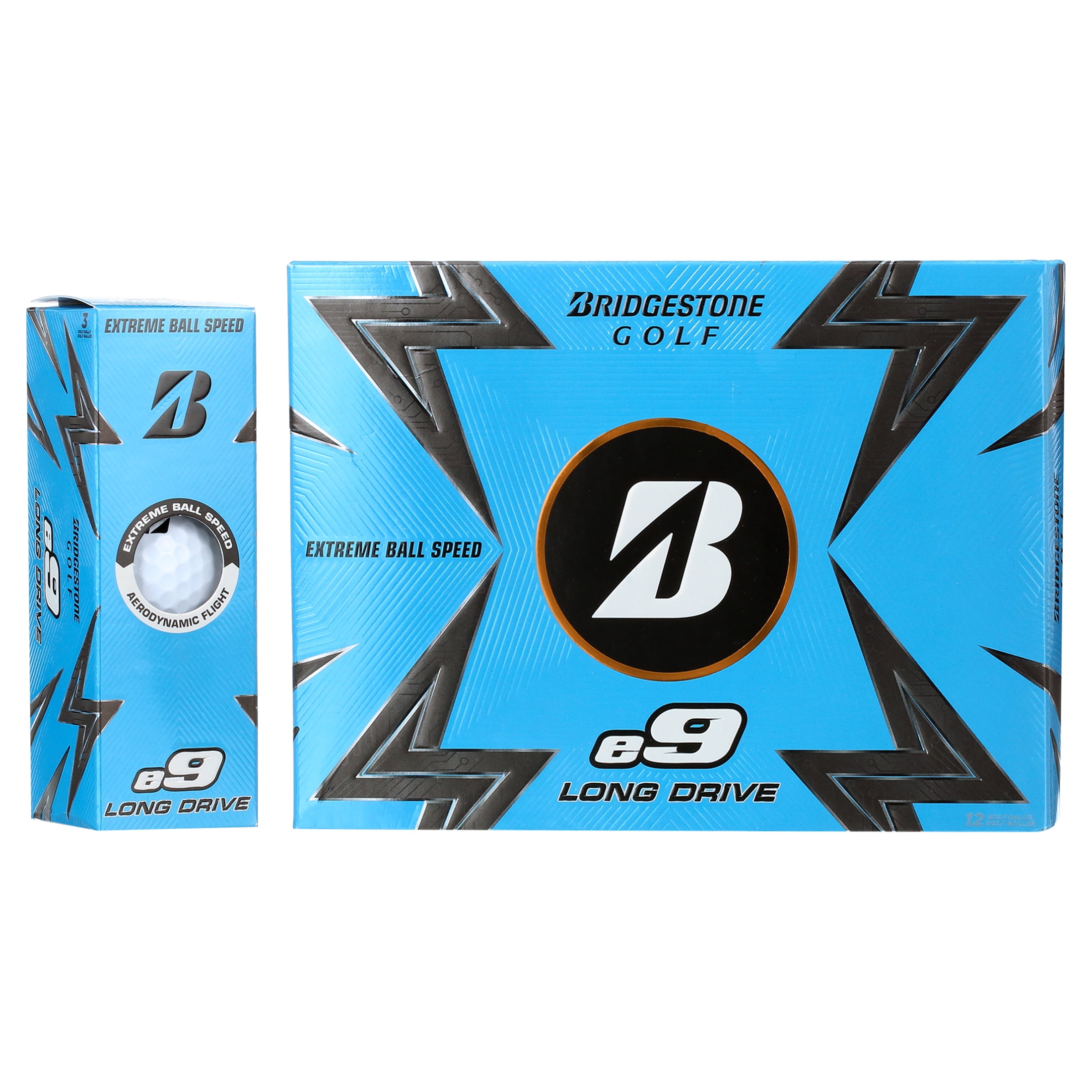 (2 pack) Bridgestone E9 Long Drive Golf Balls for Extreme Distance