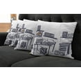 thumbnail image 5 of Ambesonne Modern Throw Pillow Cover 4 Pack, Music Devices Turntable, 20", Cadet Blue, 5 of 5