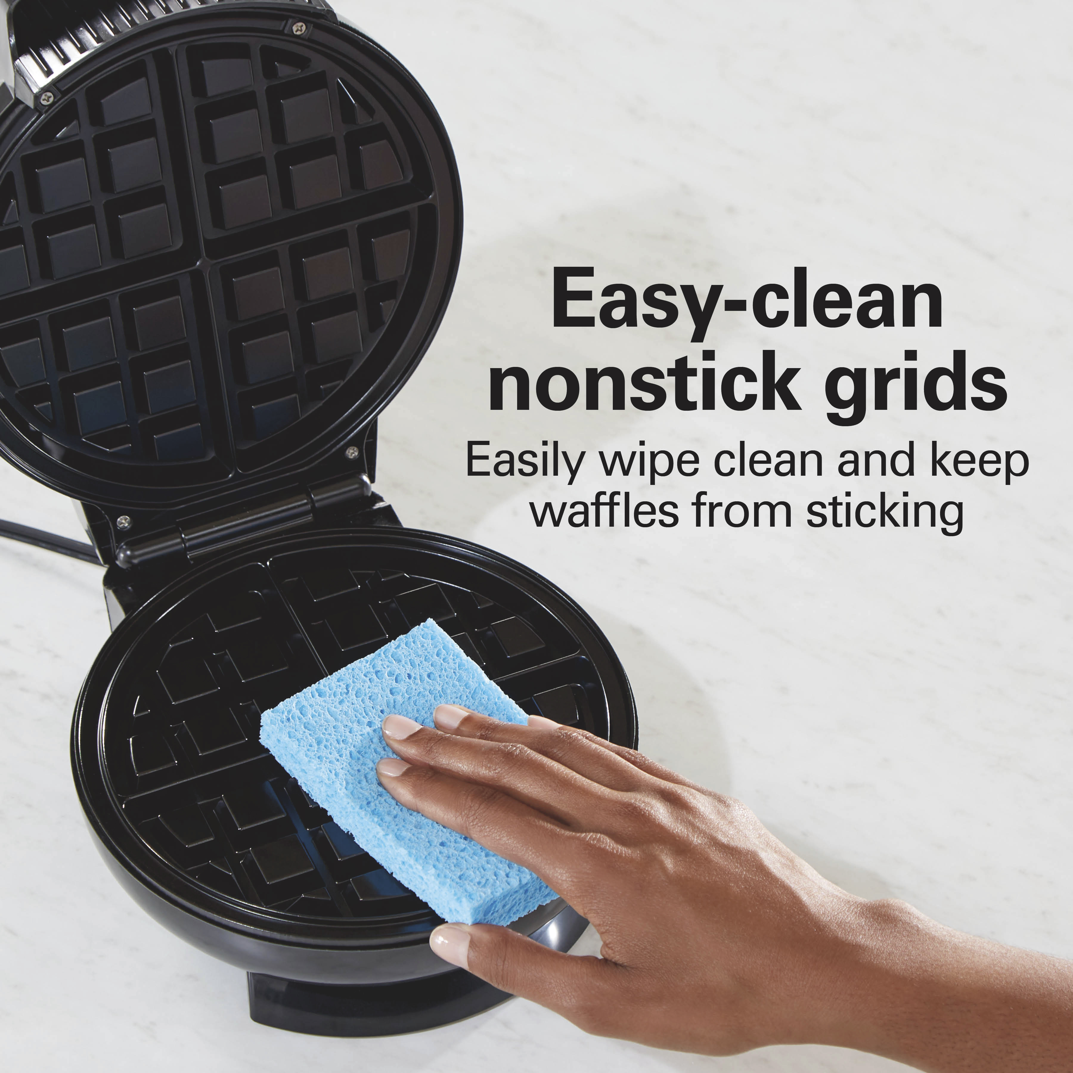 Hamilton Beach Belgian Waffle Maker with Easy to Clean Non-Stick Plates, Black 26072 - image 4 of 8